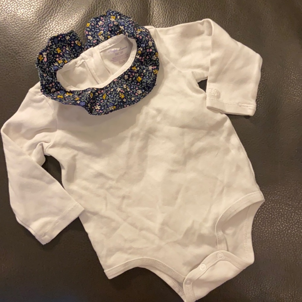 Ralph Lauren girls ruffle neck top